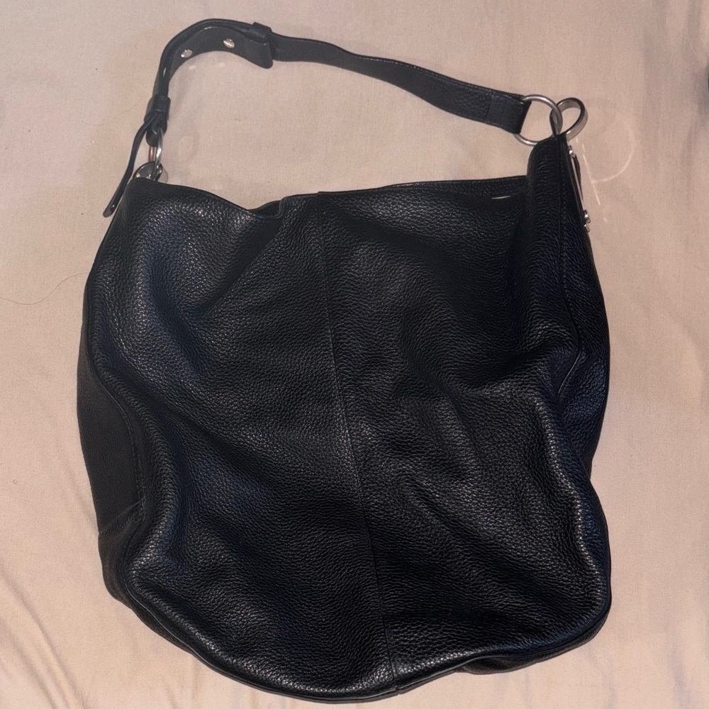Vince Camuto Black Leather Hobo Bag